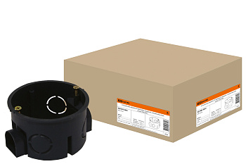 TDM Установочная коробка СП D60х40мм, саморезы, стыковочные узлы, синяя, IP20, SQ1402-0001