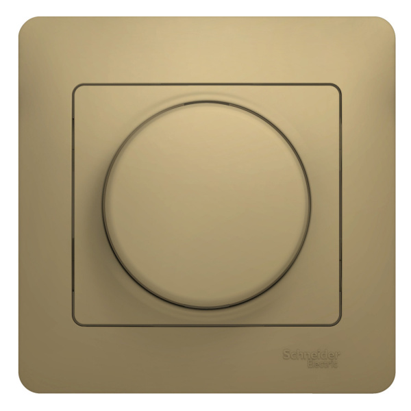 Systeme Electric Glossa Титан Светорегулятор (диммер) поворотный, 300Вт (в сборе с рамкой)