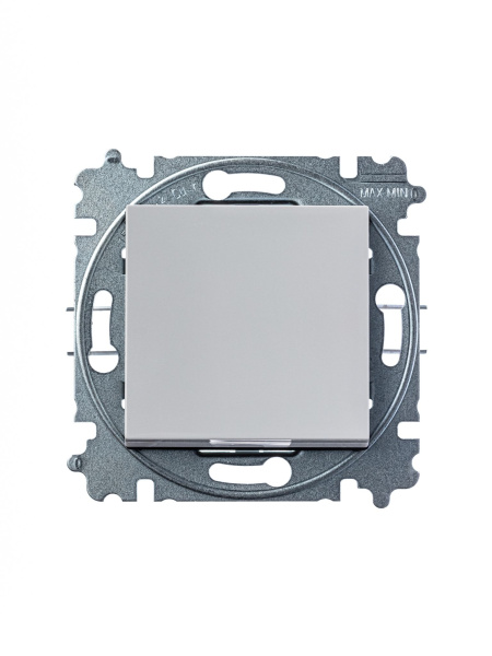 Купить ABB EPJ Levit серый / белый Выключатель 1-клавишный 2CHH590145A6016