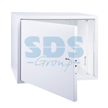 19" Настенный шкаф "АНТИВАНДАЛЬНЫЙ" распашной 8U 600×400×450мм,(ШxГxВ) RAL 7035 Rexant 04-2252