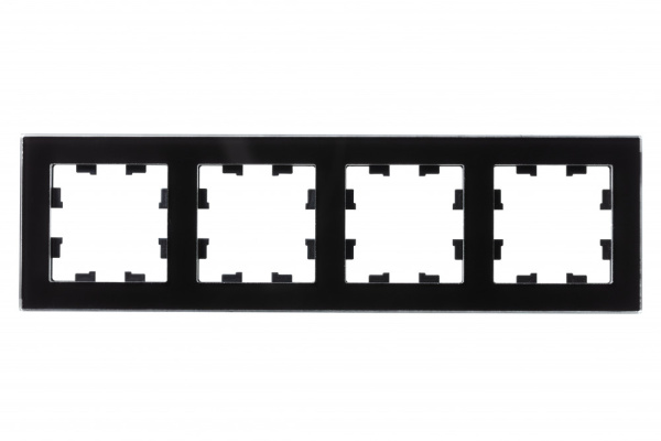 Купить Systeme Electric AtlasDesign Nature Стекло черный Рамка 4-ая