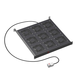 DKC 19" Вентиляторный модуль 9 вентиляторов с термостатом для 19" IT-корпусов ДКС серии STI/CQE, RAL9005