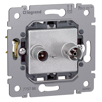 Legrand PRO 21 Мех Розетка TV-FM единственная 1,5 dB для Galea Life 775786