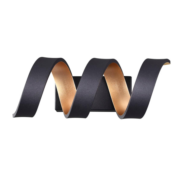 Купить Odeon Light 3832/9WL ODL20 47 черный/золотистый/металл Настенный светильник LED 4000K 9W 220V SPIRA