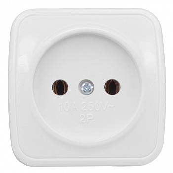 EKF Basic Минск Белый Розетка б/з, 10А, ОП