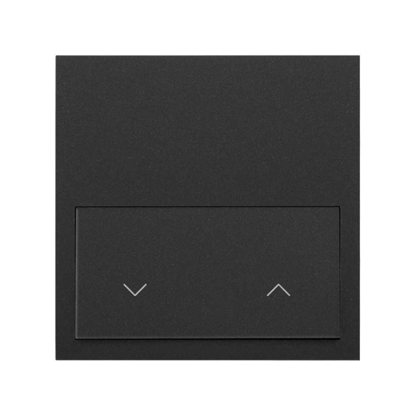 Simon 100 Черный матовый Кит 1 пост, фронт. 1 рамка «минимум» + 1 клавиша жалюзи 10020115-238