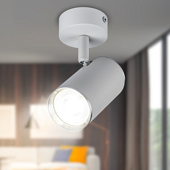 ЭРА Светильник настенно-потолочный спот ЭРА OL35 WH MR16 GU10 IP20 белый, хром