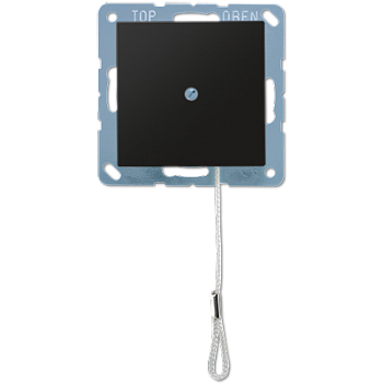 JUNG A Flow/A 550 Черный матовый Выключатель со шнурком (универсальный) 10 A, 250 B A506BFNUZSWM