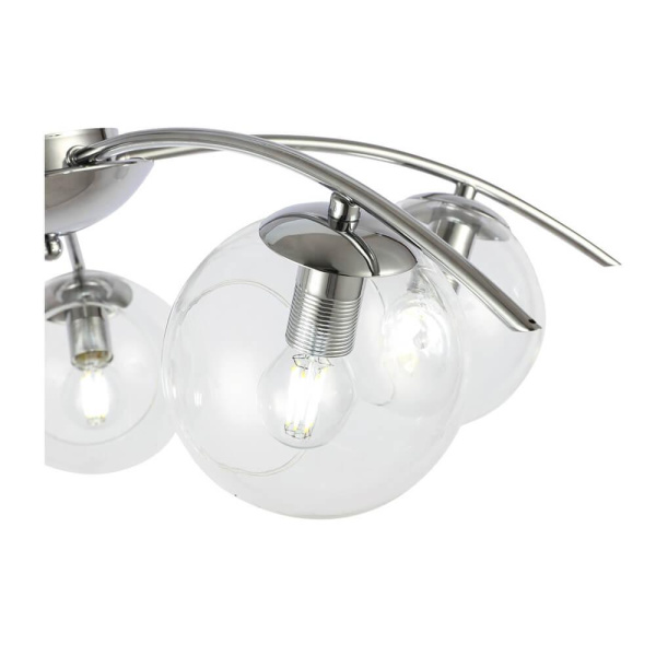 Купить Evoluce SLE102602-05 Светильник потолочный Хром/Прозрачный E14 5*40W