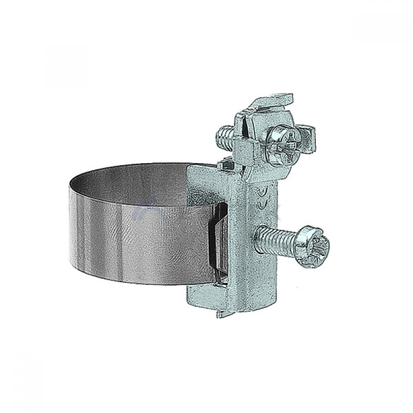 EZETEK Хомут заземления ленточный 20-115 мм, медь никелированная 91322