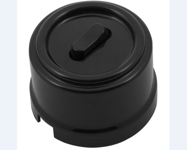 BIRONI Лизетта Пластик Черный Выключатель проходной 1-кл (клавишный) B1-221-23