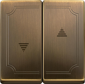 SE Merten SD Античная латунь Клавиша 2-ая жалюзийная MTN411543