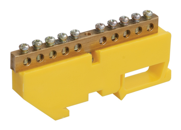 IEK Шина PE земля на DIN-изол ШНИ-6х9-10-Д-Ж