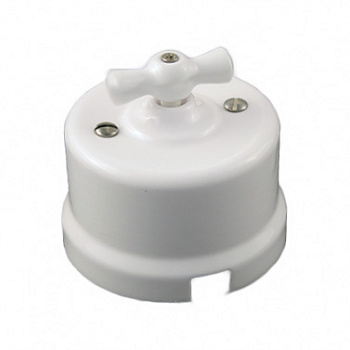 BIRONI Лизетта Керамика Белый Выключатель перекрестный 1-кл B1-203-01