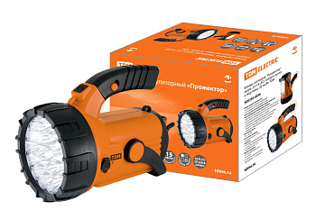 TDM Фонарь светодиод. "Прожектор", аккум. 23+18 LED, поворот. ручка и подставка, 28 лм/Вт, SQ0350-0036