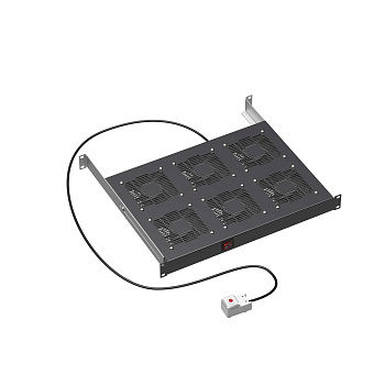 DKC 19" Вентиляторный модуль 6 вентиляторов с термостатом для 19" IT-корпусов ДКС серии STI/CQE, RAL9005