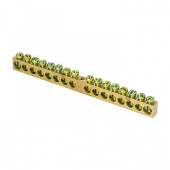 EKF PROxima Шина PEN "ноль-земля" (8х12мм) 16 отверстий латунь крепеж по центру