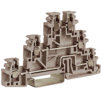 DKC TLD.2(Ex)i, 3 уровневый проходной зажим синий 2,5 кв.мм