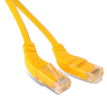 Hyperline PC-APM-UTP-RJ45/L45-RJ45/L45-C6-5M-LSZH-YL Патч-корд U/UTP угловой, левый 45°-левый 45°, Cat.6, LSZH, 5 м, желтый 233056