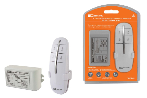 TDM Комплект для беспроводного управления освещением ПУ2-МK-3 (3 канала) "Уютный дом" SQ1508-0106