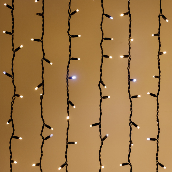 Купить Arlight Светодиодная гирлянда ARD-CURTAIN-PRO-2000x3000-BLACK-760LED-FLASH WARM/WHITE (230V, 70W) (Ardecoled, IP65) 026059