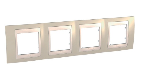Купить SE Unica Хамелеон Песчаный/Беж Рамка 4-ая горизонтальная MGU6.008.567