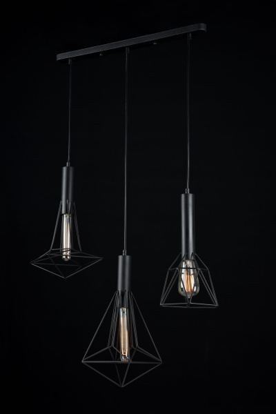 Купить Maytoni Loft Spider Черный Подвес 3xE27 60W T021-03-B