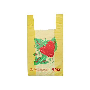 Пакет майка ПНД 30+15*55, 22мкм "Ягоды" (100шт./уп) Rexant 61-0108