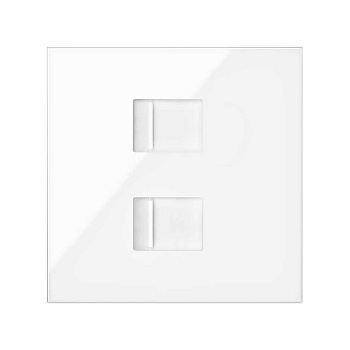 Simon 100 Белый глянец Накладка розетки 2xRJ45 10000006-130