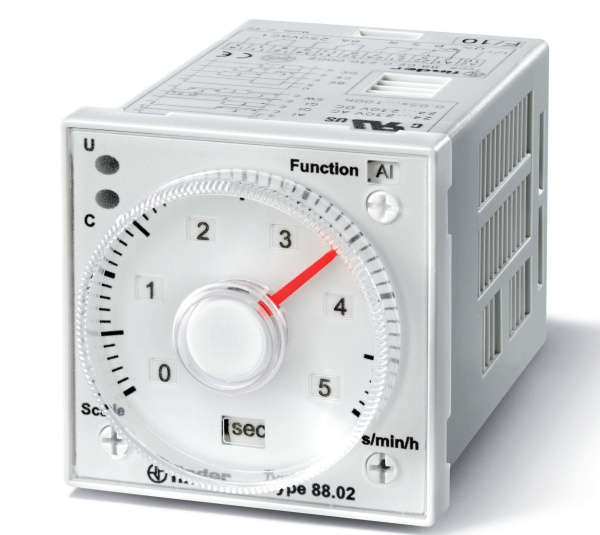 Finder Таймер мультифункциональный (AI, DI, GI, SW, BE, CE, DE), функции SET, RESET; монтаж на панель или в розетку; 11-штырьковый разъем; питание 24… 880202300002