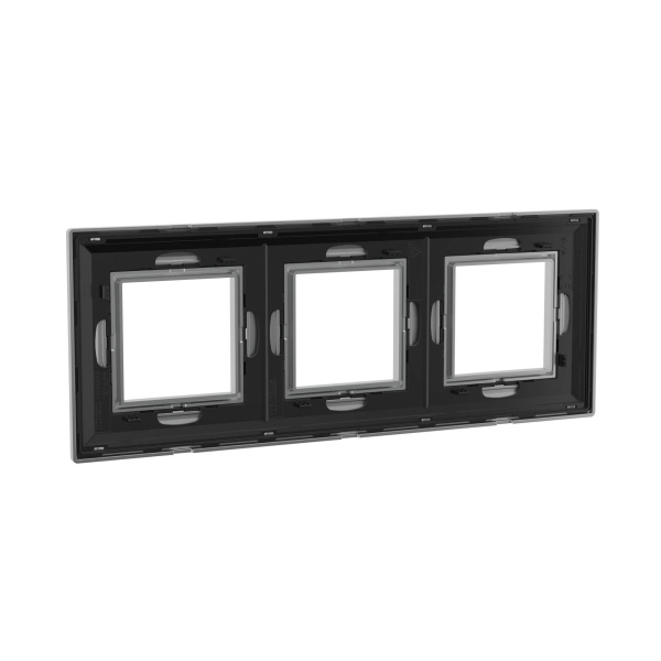 Купить DKC Рамка из металла, "Avanti", светло-серебристая, 3 поста (6 мод.)