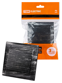 TDM Выключатель на 2 направления 1 кл. 10А старинное серебро "Лама" SQ1815-0648