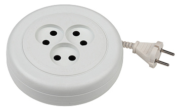 ЭРА UR(6)-3-1,5m Рулетка без заземления., 3гн, 1,5м, ШВВП, 2x0.75мм2, 6А