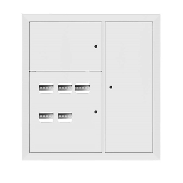 EKF Basic Щит этажный 5 кв. RAL9003 3 окна в ряд по гориз. (1000х950х160)