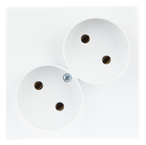 Simon 24 Белая Розетка двойная 2К без защитных шторок 2450457-030