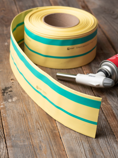 Купить EKF PROxima Термоусаживаемая трубка ТУТ нг 60/30 жел-зел рулон