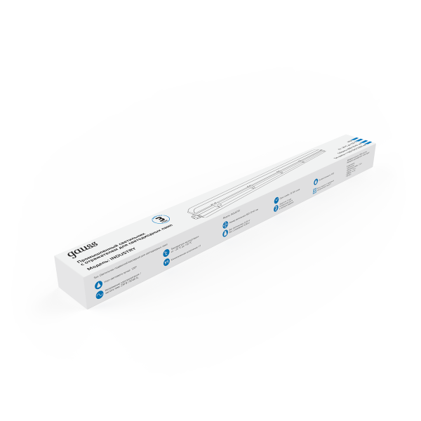 Купить Gauss Светильник линейный СПП-Т8-G13 INDUSTRY 220-230V IP65 660*70*61мм для LED ламп 1х600мм 909410160