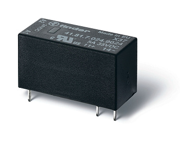 Finder Низкопрофильное миниатюрное твердотельное реле; монтаж на печатную плату; выводы с шагом 5мм; выход 3A(240В AC);вход 12В DС; влагозащита RTIII 418170128240