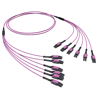 DKC Оптическая разветвительная сборка 12ОВ 50/125 OM4, 6хLC Duplex Uniboot/6хLC Duplex Uniboot, 10м