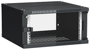 IEK LINEA WE ITK Шкаф LINEA WE 6U 600x600мм дверь, стекло черный LWE5-06U66-GF
