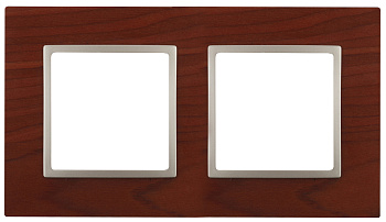 ЭРА 14-5302-08 Вишня+Шампань Рамка на 2 поста  дерево,  Elegance