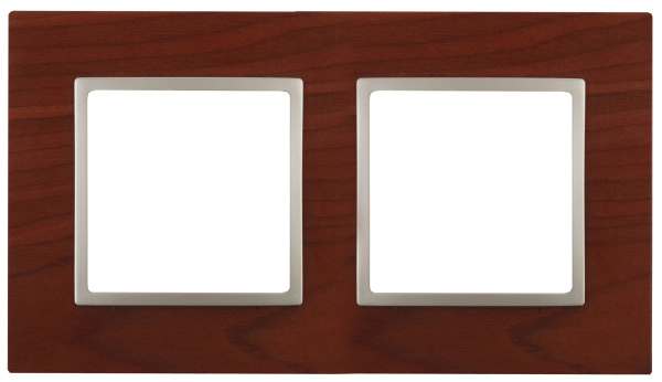 ЭРА 14-5302-08 Вишня+Шампань Рамка на 2 поста  дерево,  Elegance