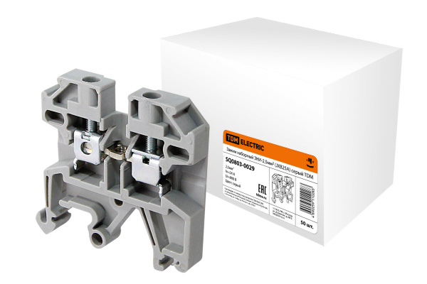 TDM Зажим наборный ЗНИ-2,5мм2 (JXB25А) серый SQ0803-0029
