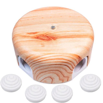 BIRONI Лизетта Пластик Карельская сосна Распред.коробка 110*35мм(4 ввода в комплекте) B1-522-13-K