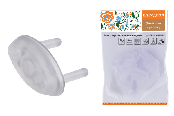 TDM Заглушка в розетку от детей (набор 6шт.) Народная SQ1825-0001