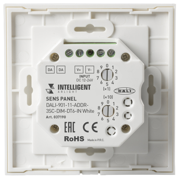 Купить Arlight INTELLIGENT ARLIGHT Сенсорная панель DALI-901-11-ADDR-3SC-DIM-DT6-IN White (BUS) (INTELLIGENT IP20 Пластик, 3 года) 037190