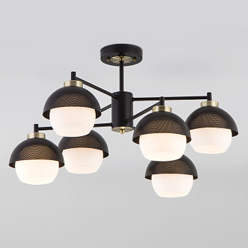 Eurosvet Потолочная люстра в стиле лофт 70106/6 черный a044934