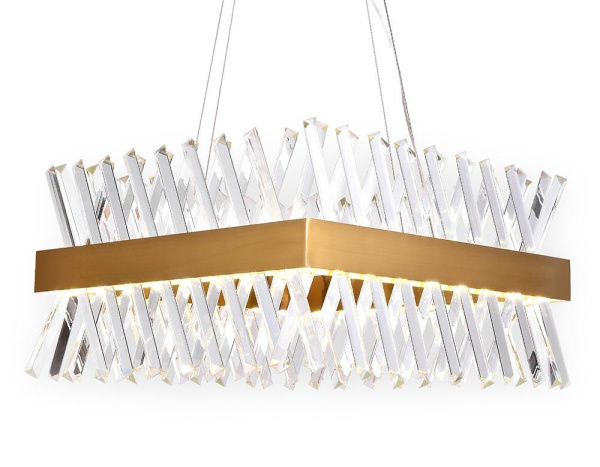 Купить Ambrella Хрустальный подвесной светодиодный светильник TR5318 GD/CL золото/прозрачный 144W 500*500*750 (Без ПДУ)