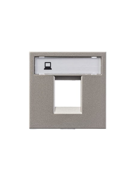 Купить ABB NIE Zenit Шампань Накладка 1-я тел/комп розетки(для суп2017.2,2017.3,2018,2018.5,2018.6,2018.8 2CLA221810N1901