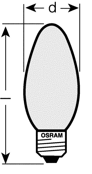Купить Osram Лампа накаливания CLAS B матовая 40W E27 4008321411365